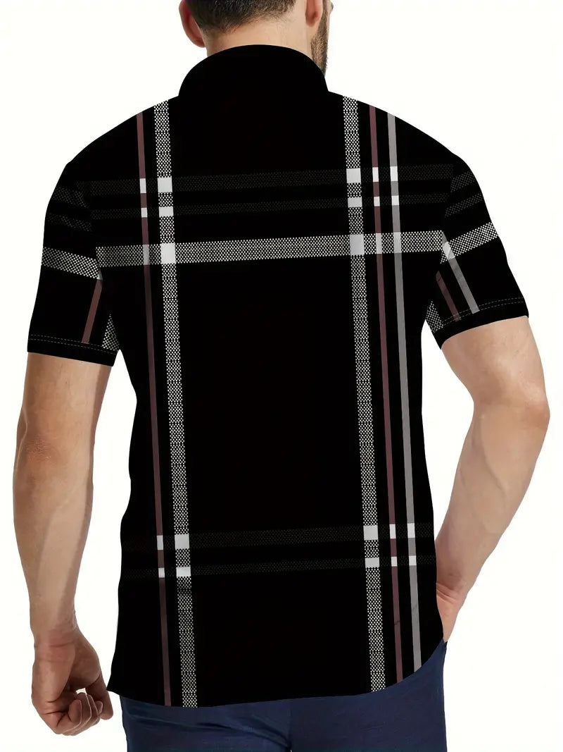 Maxwe l Stylisches gestreiftes kurzarm-t-shirt für herren