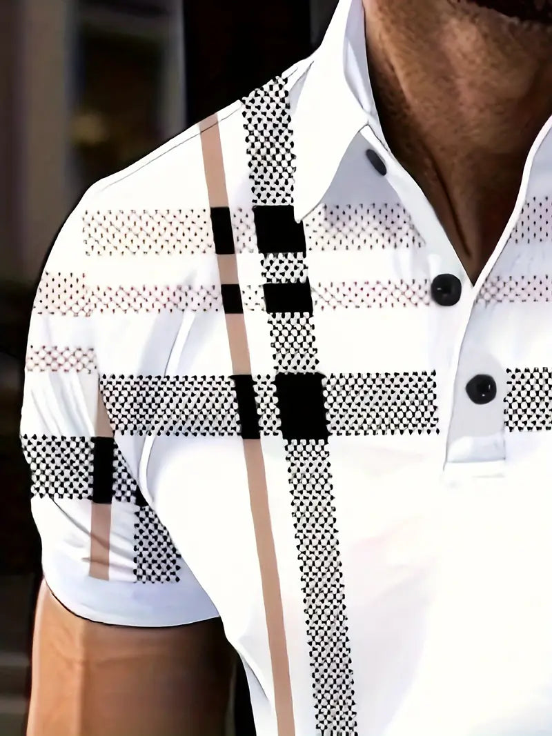 Maxwe l Stylisches gestreiftes kurzarm-t-shirt für herren
