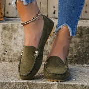 Adele l Metalldekor Loafer lässig Schlüpf-Flats