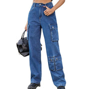 Bolly | Cargo-Jeans mit hohem Bund und praktischen Taschen