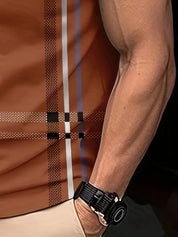 Maxwe l Stylisches gestreiftes kurzarm-t-shirt für herren