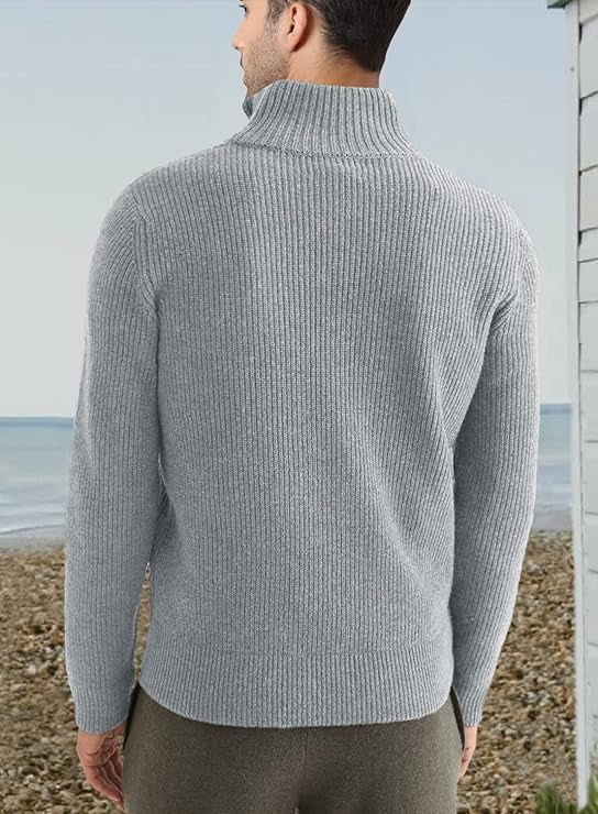 Benny | Stilvoller Bequemer Herrenpullover mit Reißverschluss