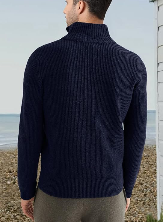 Benny | Stilvoller Bequemer Herrenpullover mit Reißverschluss