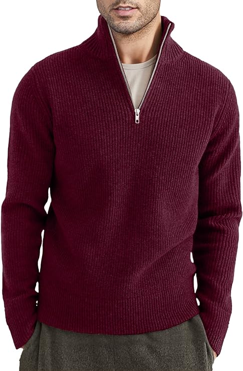 Benny | Stilvoller Bequemer Herrenpullover mit Reißverschluss