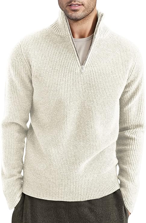 Benny | Stilvoller Bequemer Herrenpullover mit Reißverschluss