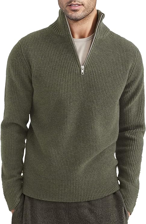 Benny | Stilvoller Bequemer Herrenpullover mit Reißverschluss
