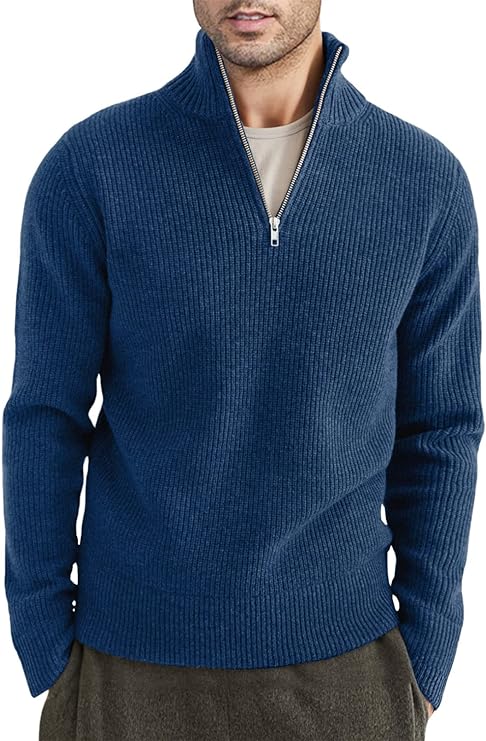 Benny | Stilvoller Bequemer Herrenpullover mit Reißverschluss