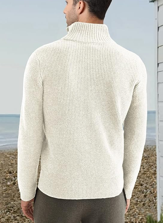 Benny | Stilvoller Bequemer Herrenpullover mit Reißverschluss