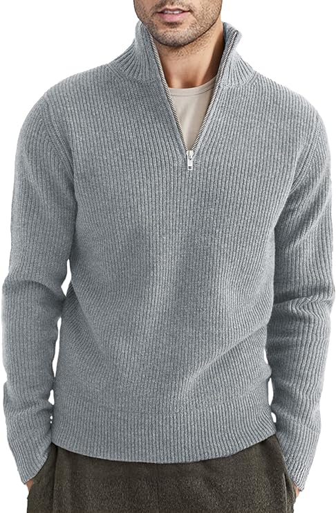 Benny | Stilvoller Bequemer Herrenpullover mit Reißverschluss