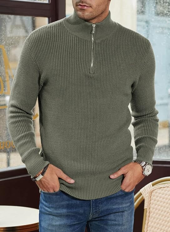 Benny | Stilvoller Bequemer Herrenpullover mit Reißverschluss
