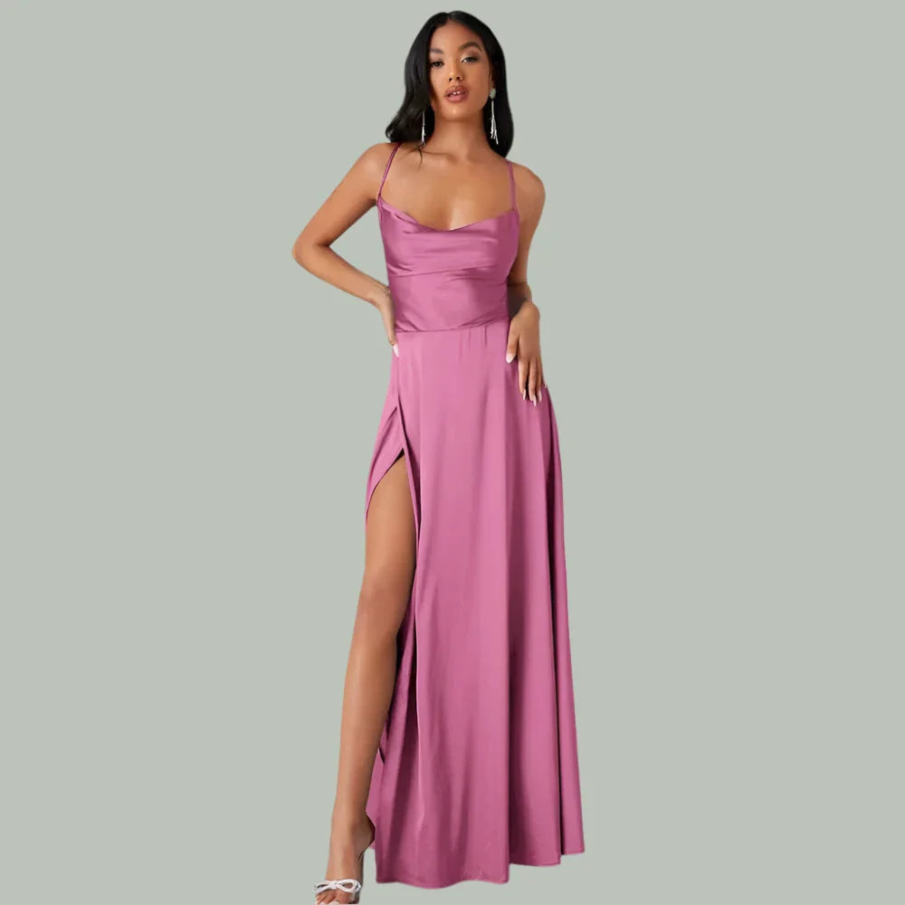 Ärmelloses Maxikleid aus Seide für Damen l Josephyne