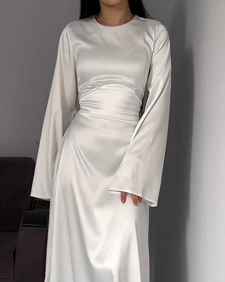 Althaia l Maxi-Abendkleid aus Satin für Damen