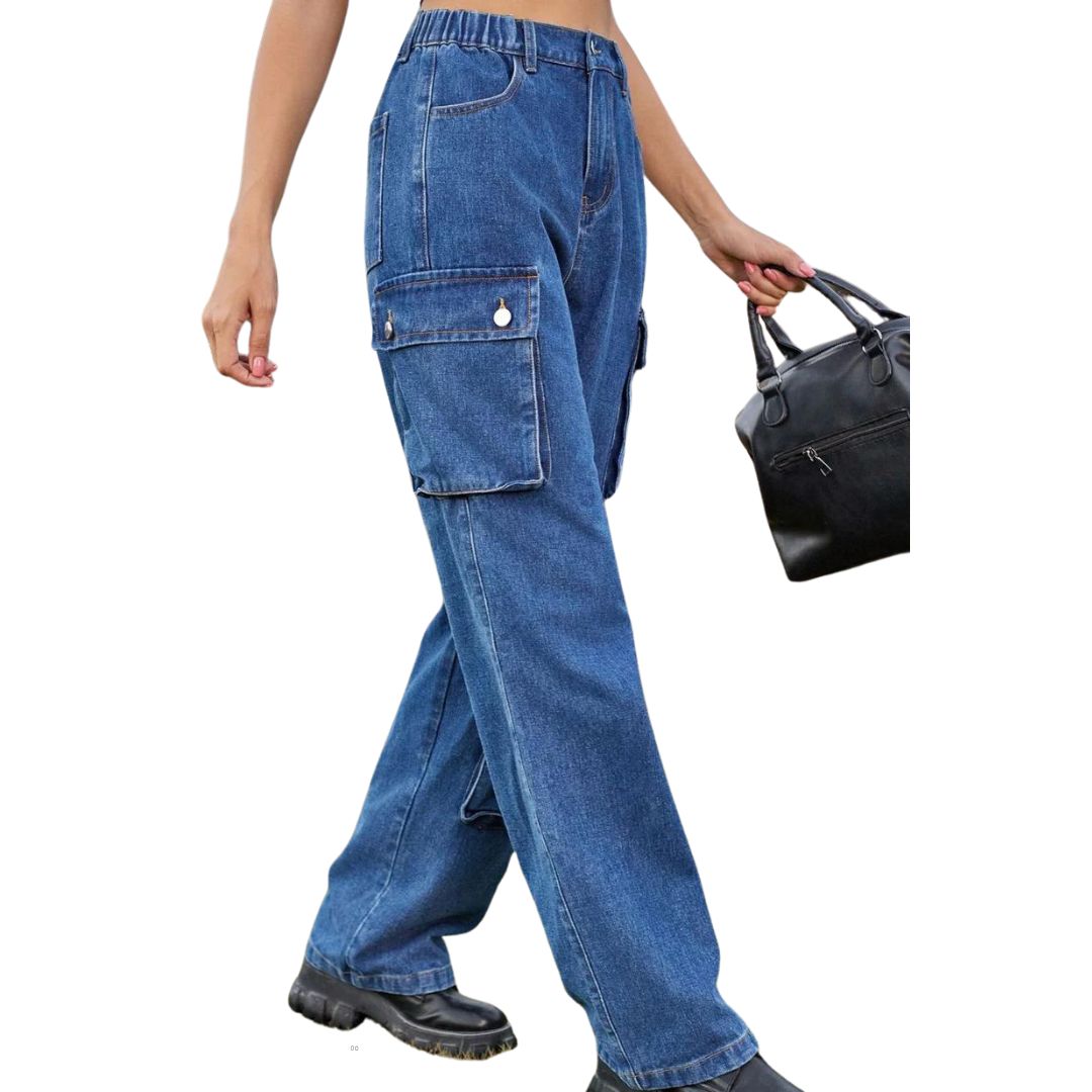 Bolly | Cargo-Jeans mit hohem Bund und praktischen Taschen