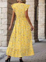 Maxikleid mit V-Ausschnitt und zartem Blumenmuster l Kaylani
