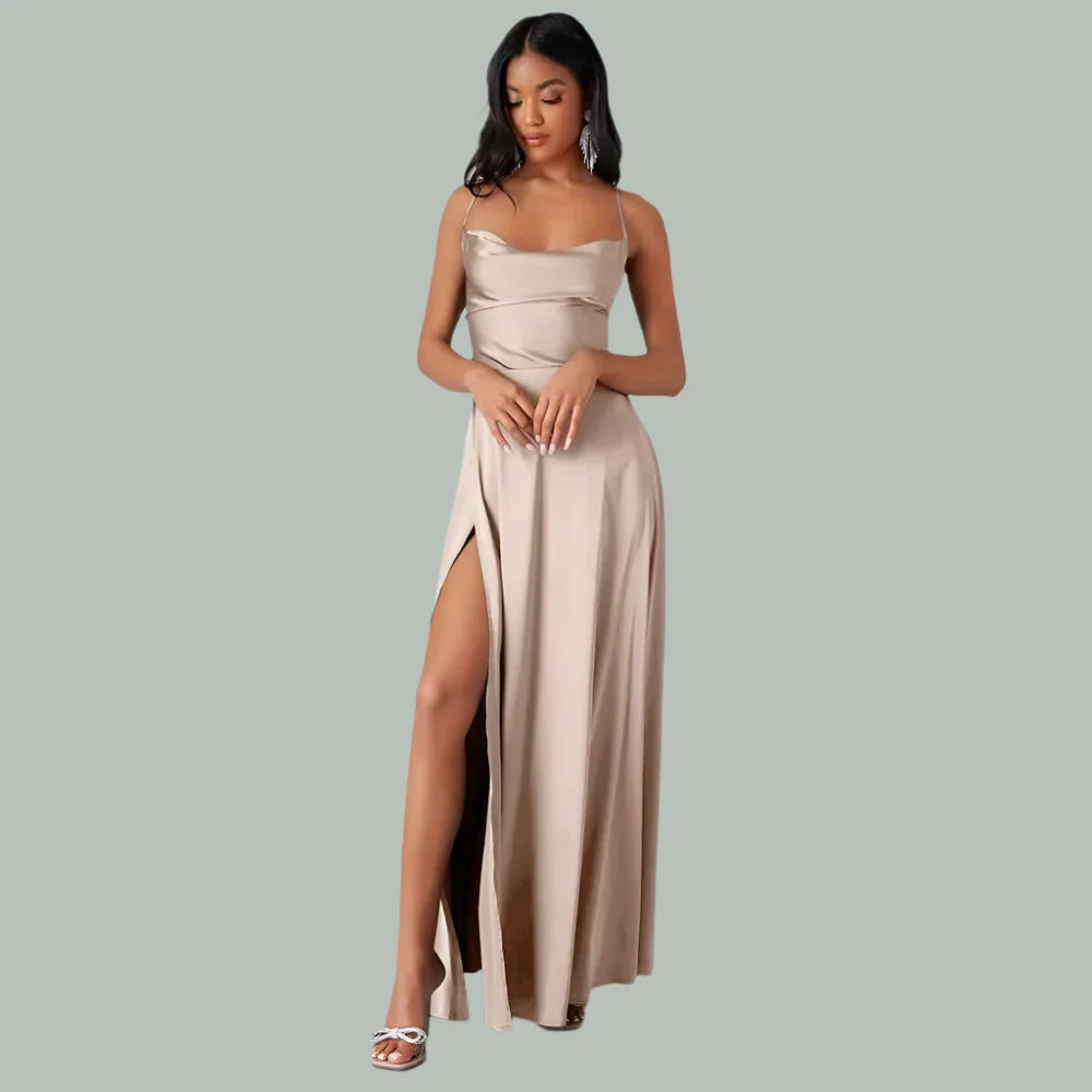 Ärmelloses Maxikleid aus Seide für Damen l Josephyne