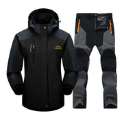 Wasserdichte, bequeme Patchwork-Skijacke mit Reversreißverschluss l Dashawn