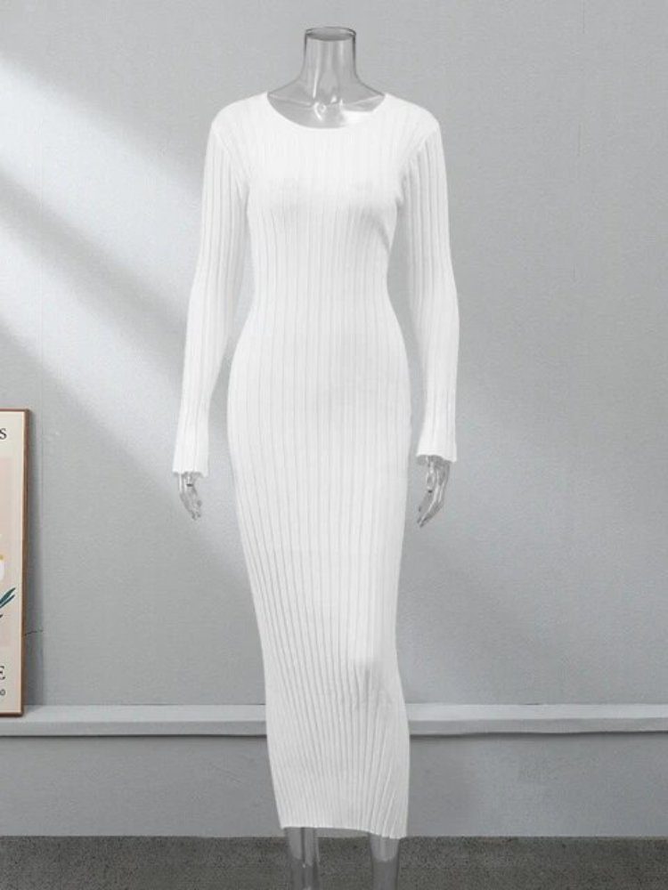 Abigail | Langärmeliges Strickkleid Frühling