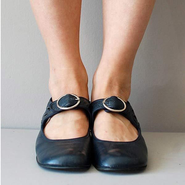 Amo | Orthopädische Vintage-Schuhe mit runder Zehenpartie