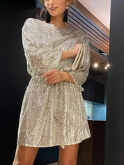 Sunshine | Kleid Pailletten und Gürtel