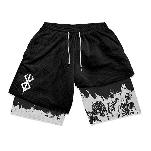 FlexIt | 2-in-1-Performance-Athletik-Fitness-Shorts für Herren
