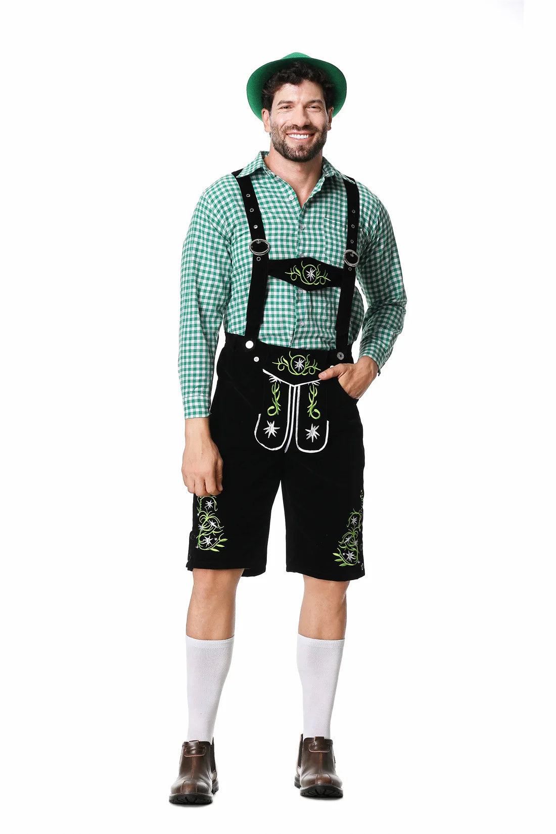 Bayerischer traditioneller grüner Oktoberfest-Anzug für Männer | Axely
