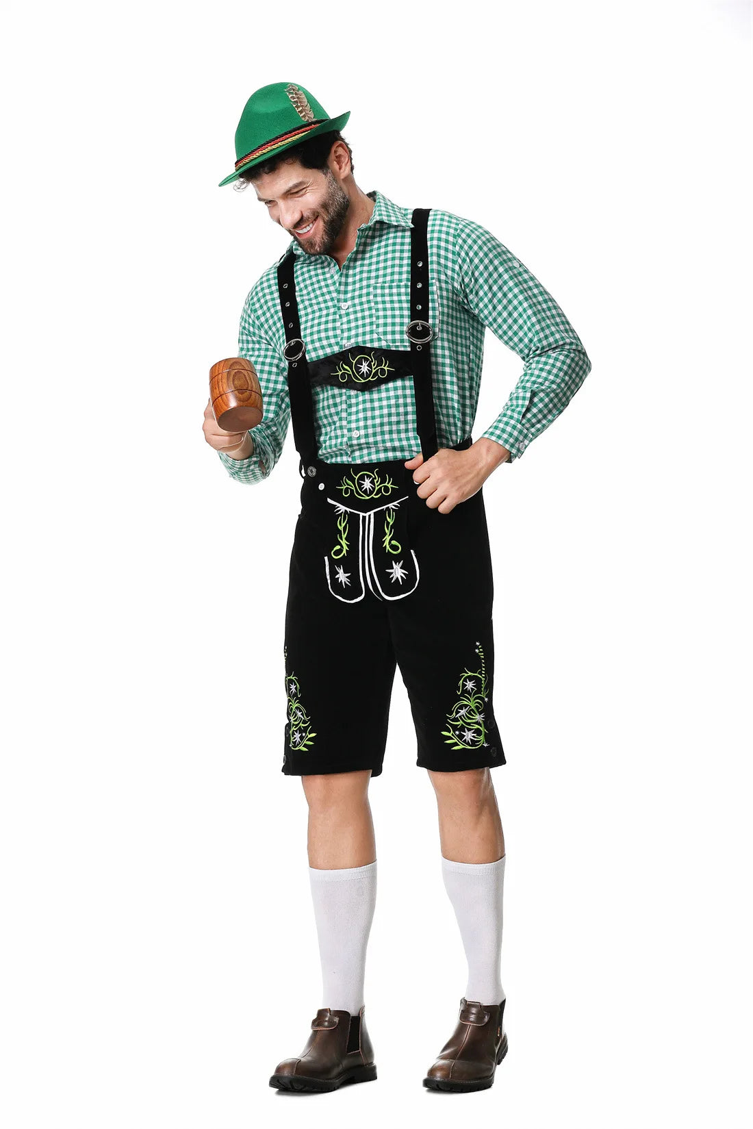 Bayerischer traditioneller grüner Oktoberfest-Anzug für Männer | Axely