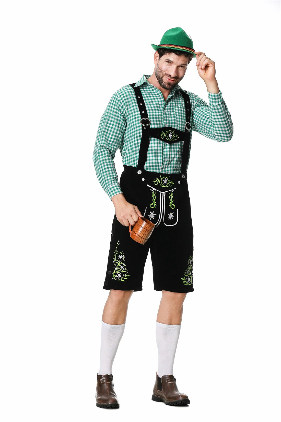 Bayerischer traditioneller grüner Oktoberfest-Anzug für Männer | Axely