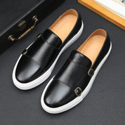 Stellan l Herren-Slipper aus Leder mit Doppelschnalle