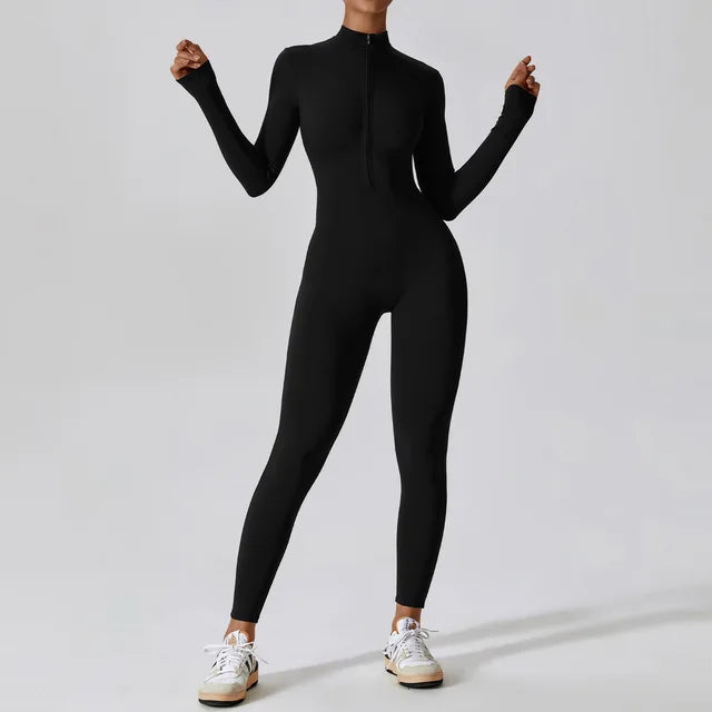 SlimShaper l Langärmliger Elastischer Yoga-Body für Damen