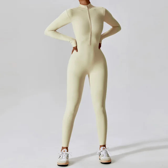 SlimShaper l Langärmliger Elastischer Yoga-Body für Damen