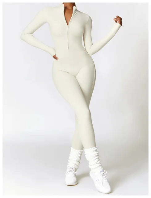 SlimShaper l Langärmliger Elastischer Yoga-Body für Damen