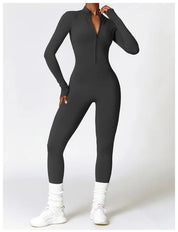 SlimShaper l Langärmliger Elastischer Yoga-Body für Damen