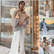 Raegan | Elegante Glitzerende Strickjacke Mit Reißverschluss