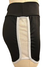BootyChic l Damen-Shorts mit hoher Taille Innennaht Elastisch Flexibel Hockfest Workout Fitnessstudio dehnbar