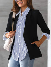 Noemie l Klassische Button-Down-Bluse für Damen im Frühling mit Druck
