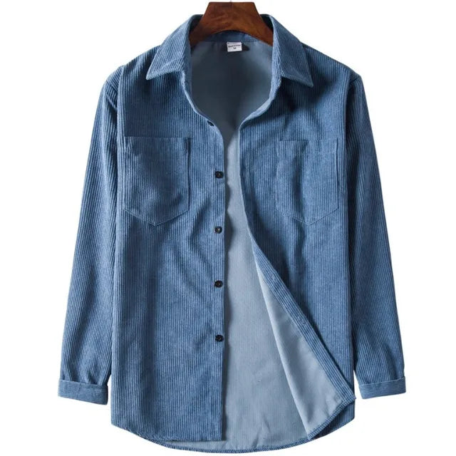 Dredd l Herren-Bluse aus Cord mit langen Ärmeln