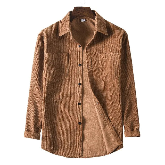 Dredd l Herren-Bluse aus Cord mit langen Ärmeln