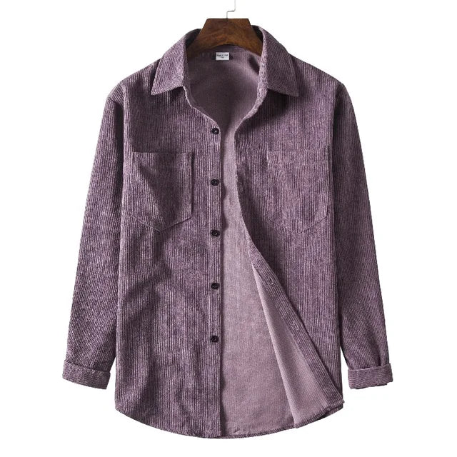 Dredd l Herren-Bluse aus Cord mit langen Ärmeln