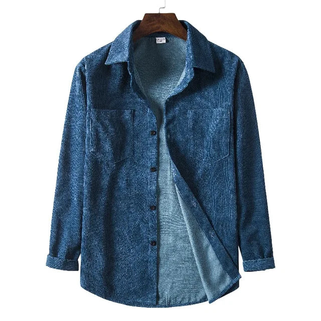 Dredd l Herren-Bluse aus Cord mit langen Ärmeln