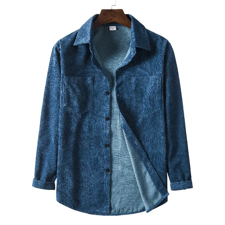 Dredd l Herren-Bluse aus Cord mit langen Ärmeln