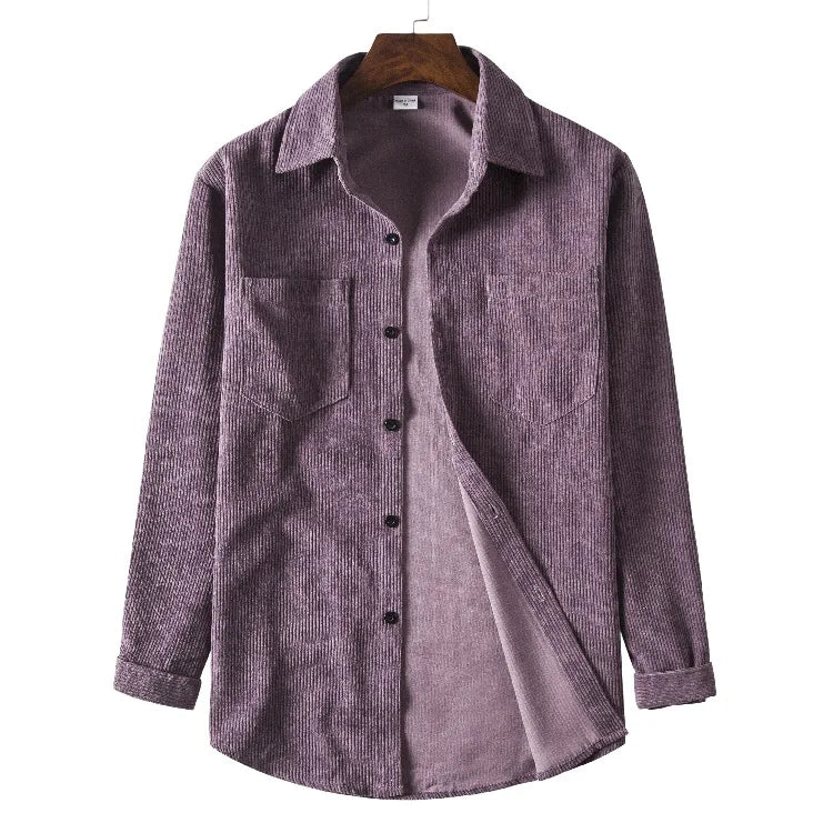 Dredd l Herren-Bluse aus Cord mit langen Ärmeln
