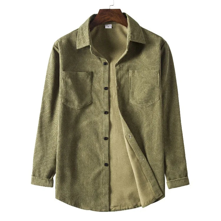 Dredd l Herren-Bluse aus Cord mit langen Ärmeln