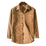 Dredd l Herren-Bluse aus Cord mit langen Ärmeln