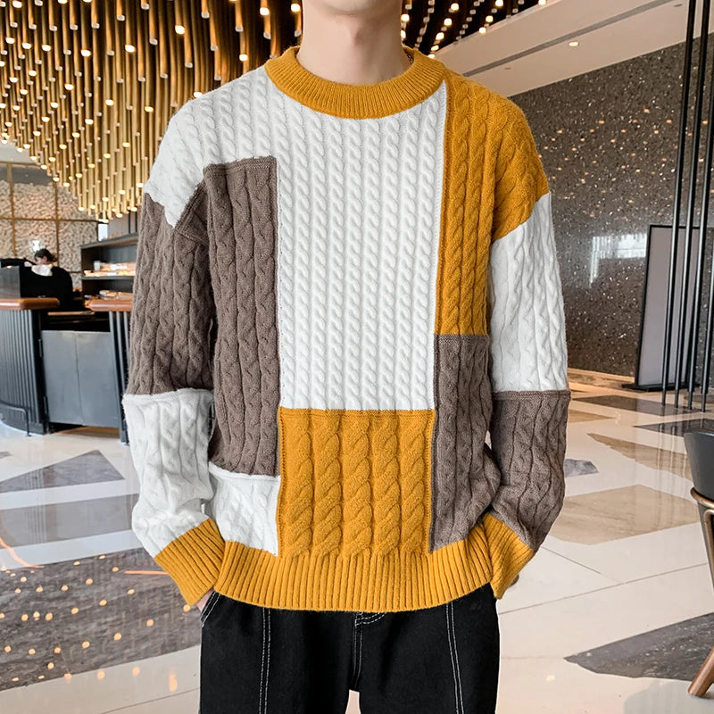 Raphael l Locker sitzender warmer Strickpullover für Herren