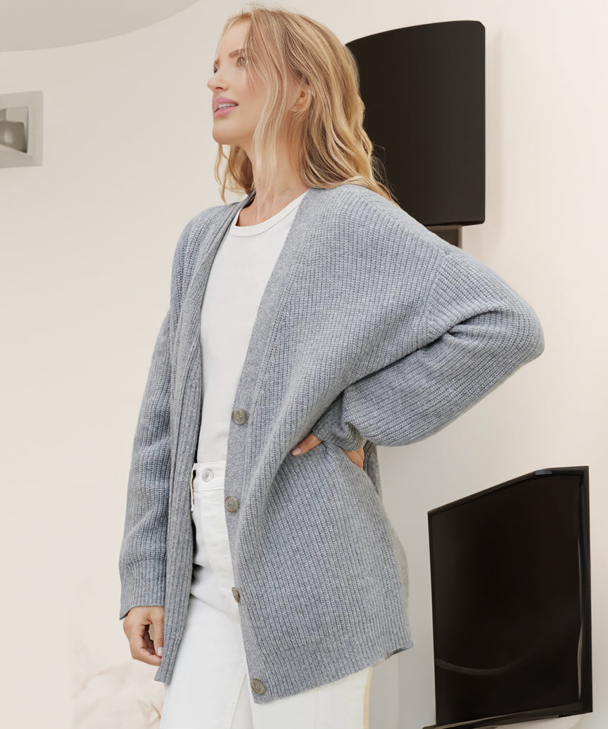 Kaschmir Cocoon Strickjacke | Laia