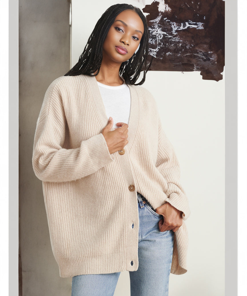 Kaschmir Cocoon Strickjacke | Laia