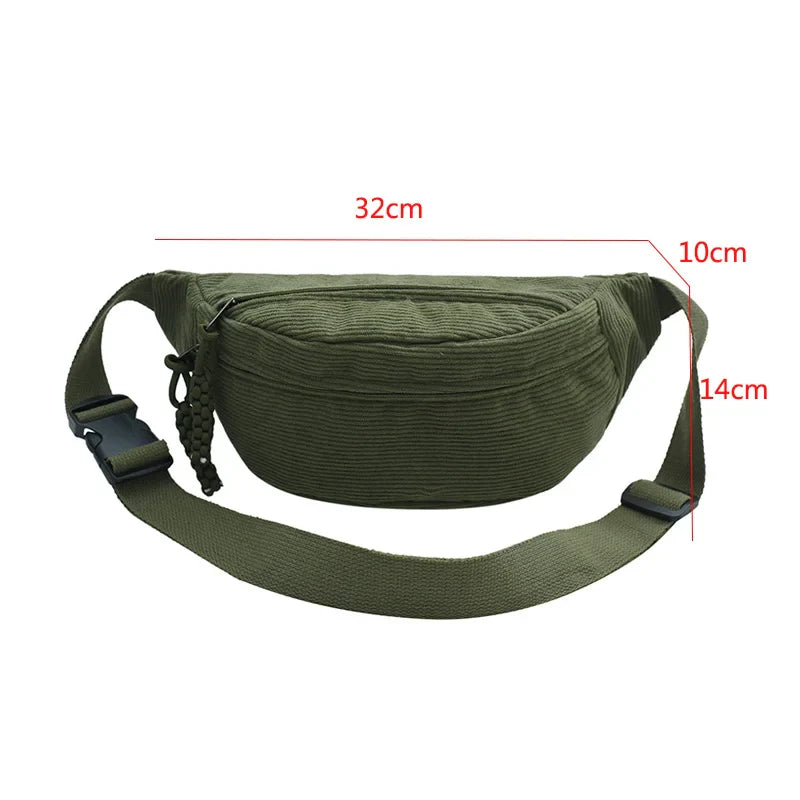Lässige Cordtasche für Damen | Trendige Gürteltasche | Umhängetasche l Gladys