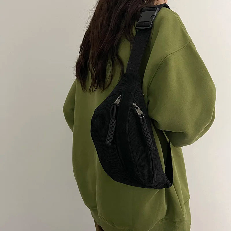 Lässige Cordtasche für Damen | Trendige Gürteltasche | Umhängetasche l Gladys