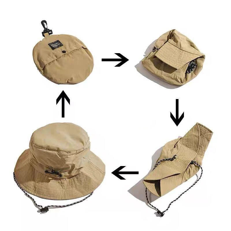 Safari Islander l Faltbarer Fischer-Outdoor-Frühlings-Eimerhut für Männer und Frauen