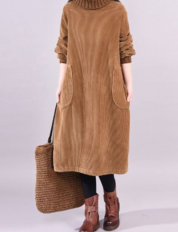 Coffee-Patchwork-thick-Corduroy-Dresses-Turtle-Neck-Long-Sleeve3.jpg